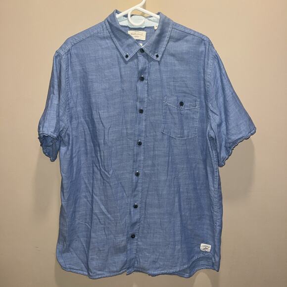 Weatherproof Other - Weatherproof Vintage Mens Country Twill Short Sleeve Button Up XL Hipster Preppy